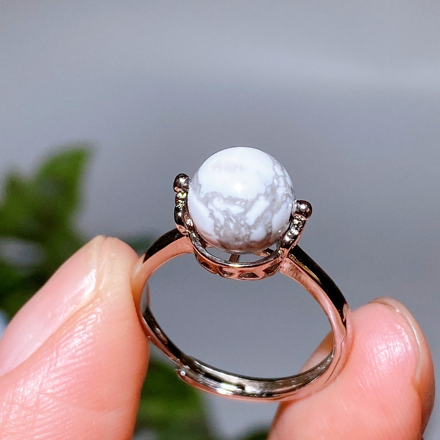 Cooper Silver Plated Crystal Ring Crystal Healing Bulk Wholesale