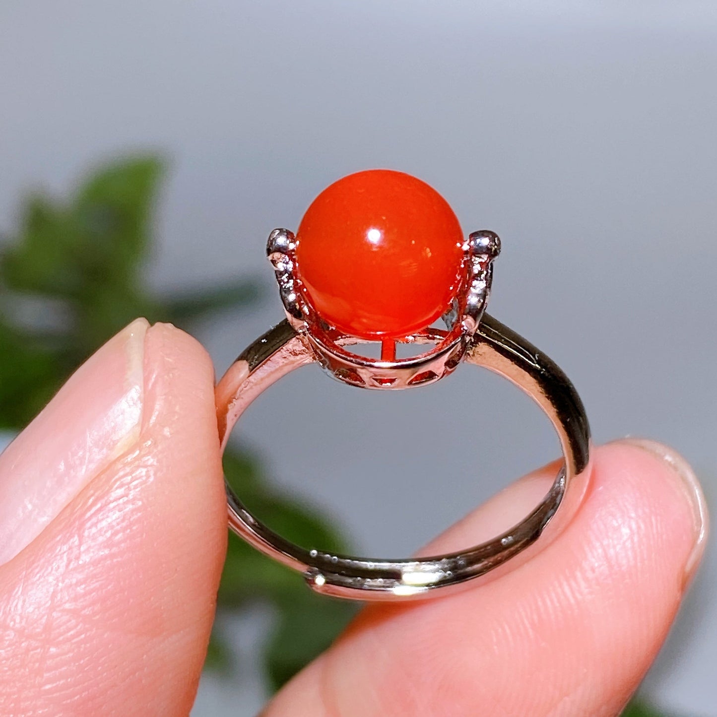 Cooper Silver Plated Crystal Ring Crystal Healing Bulk Wholesale