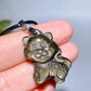 Golden Obsidian Tiger Pendant with Black Cord Crystal Healing Bulk Wholesale