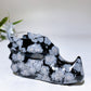 3.7" Snowflake Obsidian Dragon Head Carving Crystal Healing Bulk Wholesale