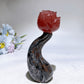 4.6" Crystal Flower with Yooperlite Steam Carving Crystal Healing Bulk Wholesale
