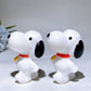 2.4“ White Jade Snoopy Carving with Printing Crystal Healing Bulk Wholesale