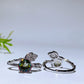 Cooper Silver Plated Multi Topaz Ring Crystal Healing Bulk Wholesale