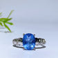 Cooper Silver Plated Blue Fluorite Ring Crystal Healing Bulk Wholesale