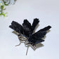 Aura Tourmaline Crystal Metal Butterfly Free Form Crystal Healing Bulk Wholesale