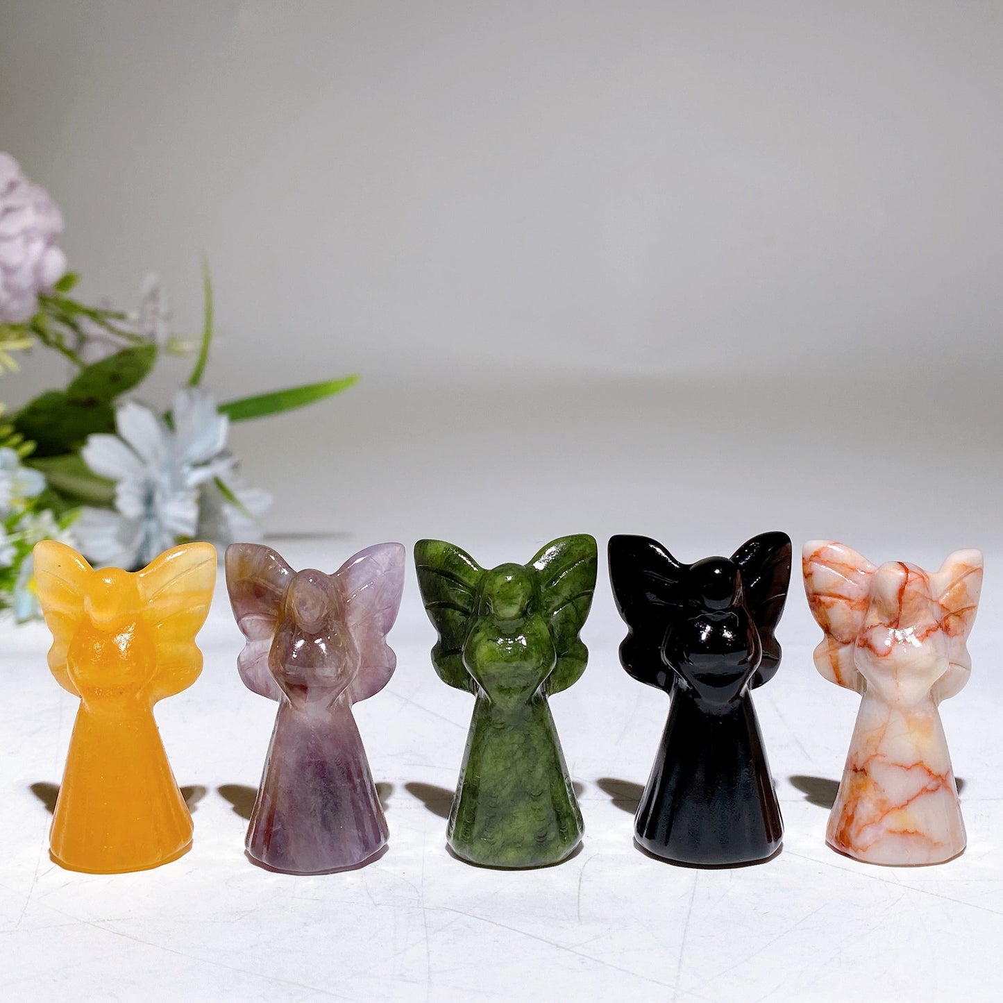 1.5" Crystal Angel Carving Crystal Healing Bulk Wholesale
