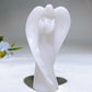 3.7" Golden Healer White Jade Angel Carving Crystal Healing Bulk Wholesale