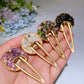 Crystal Chips Round Moon Star Heart Shape Hairpin Crystal Healing Bulk Wholesale
