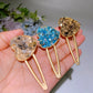 Crystal Chips Round Moon Star Heart Shape Hairpin Crystal Healing Bulk Wholesale