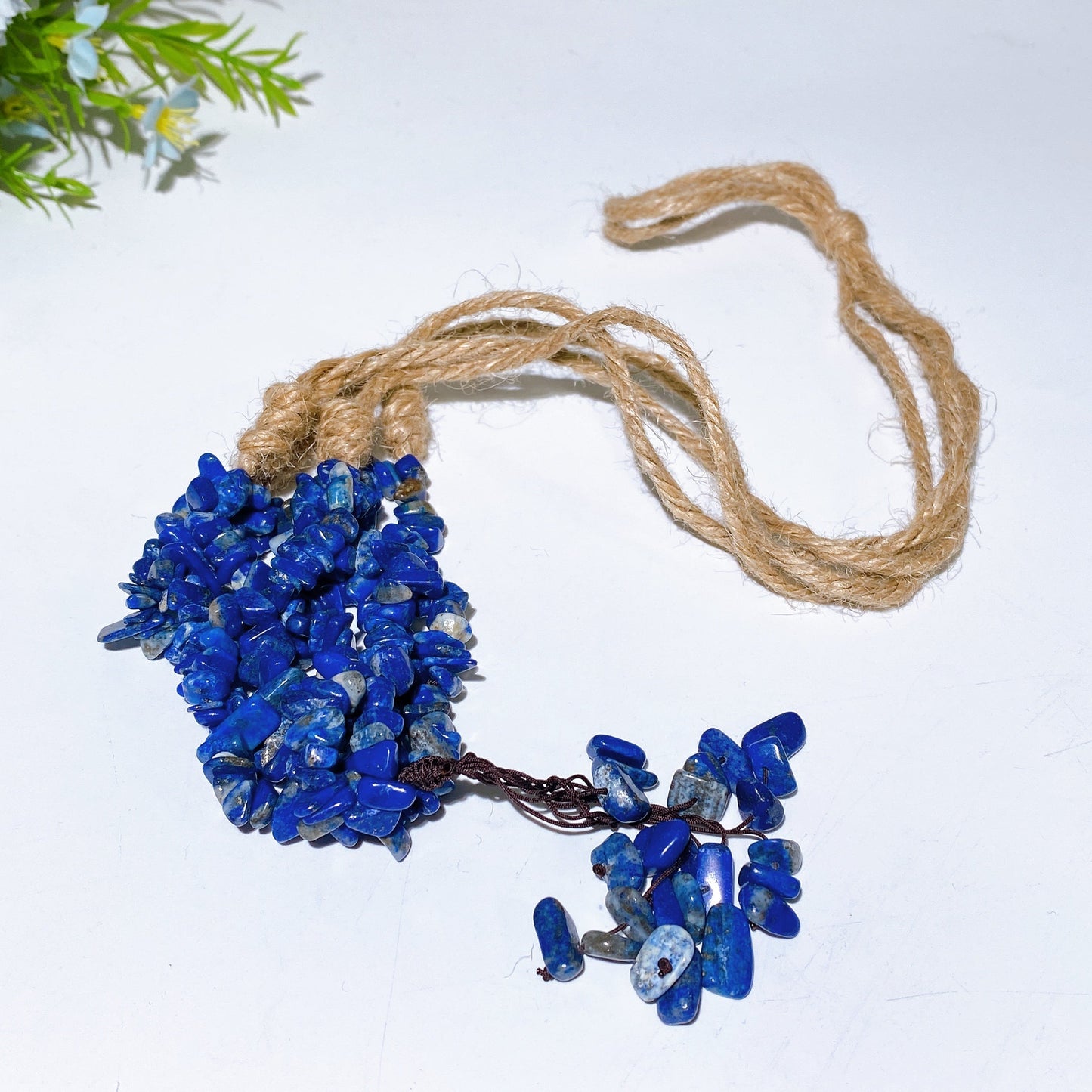 45cm Crystal Chips Web with Rope Hanging Ornament Crystal Healing Bulk Wholesale