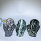 5.2" Jade Picasso Stone Ghost Hand Skull Carvings Crystal Healing Bulk Wholesale