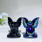 2.1" Aura Crystal Black Obsidian Gargoyle Carvings Crystal Healing Bulk Wholesale