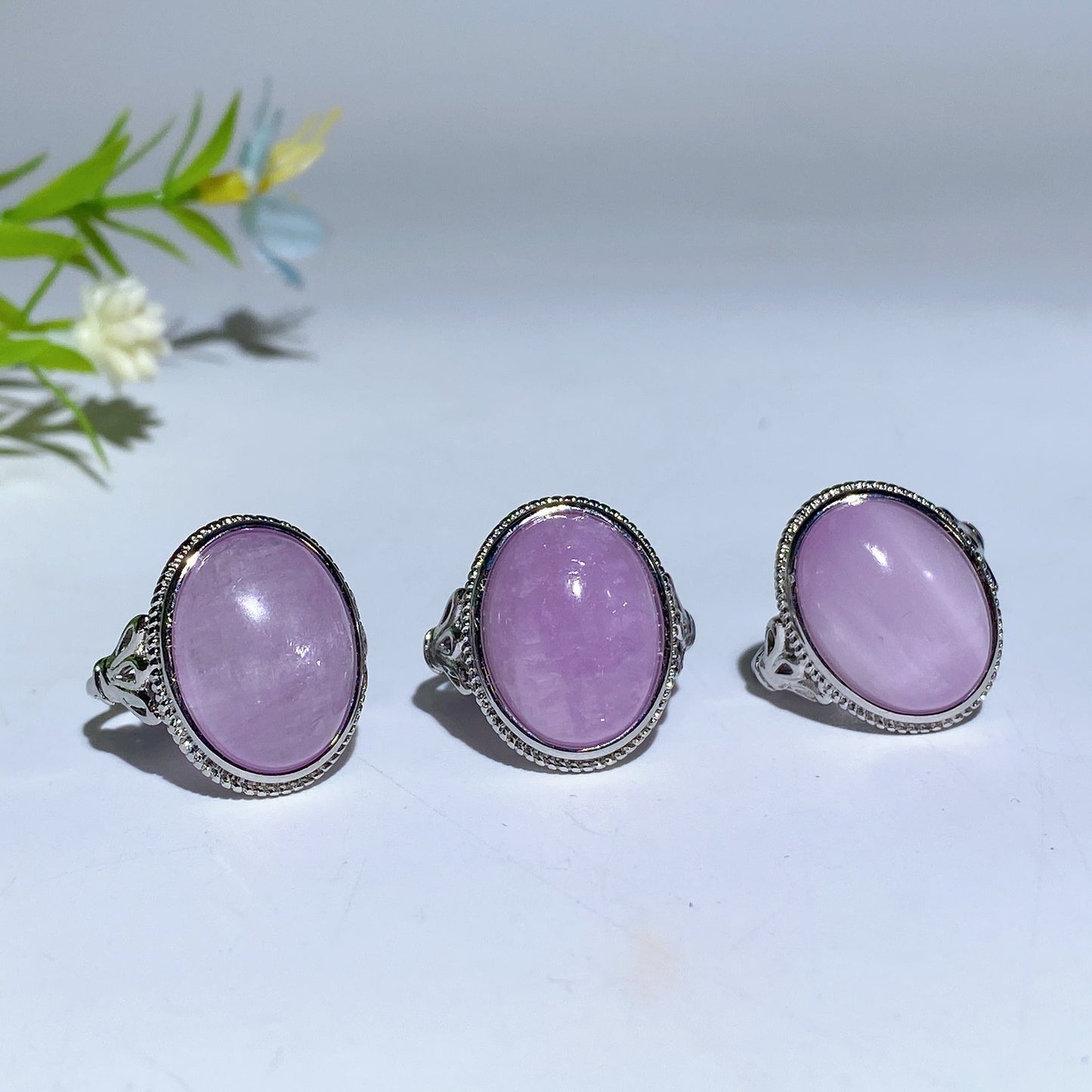 16-20mm Adjustable White Copper Rings Crystal Healing Bulk Wholesale