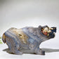 22cm Large Unique Druzy Volcanic Agate Bear Carving Crystal Healing Bulk Wholesale