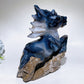18cm Unique UV Reactive Volcanic Agate Horse Carving Crystal Healing Bulk Wholesale