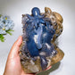 15.5cm Unique UV Reactive Volcanic Agate Ocean World Carving Crystal Healing Bulk Wholesale