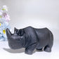 5.0" Black Obsidian Rhinoceros Carving Crystal Healing Bulk Wholesale
