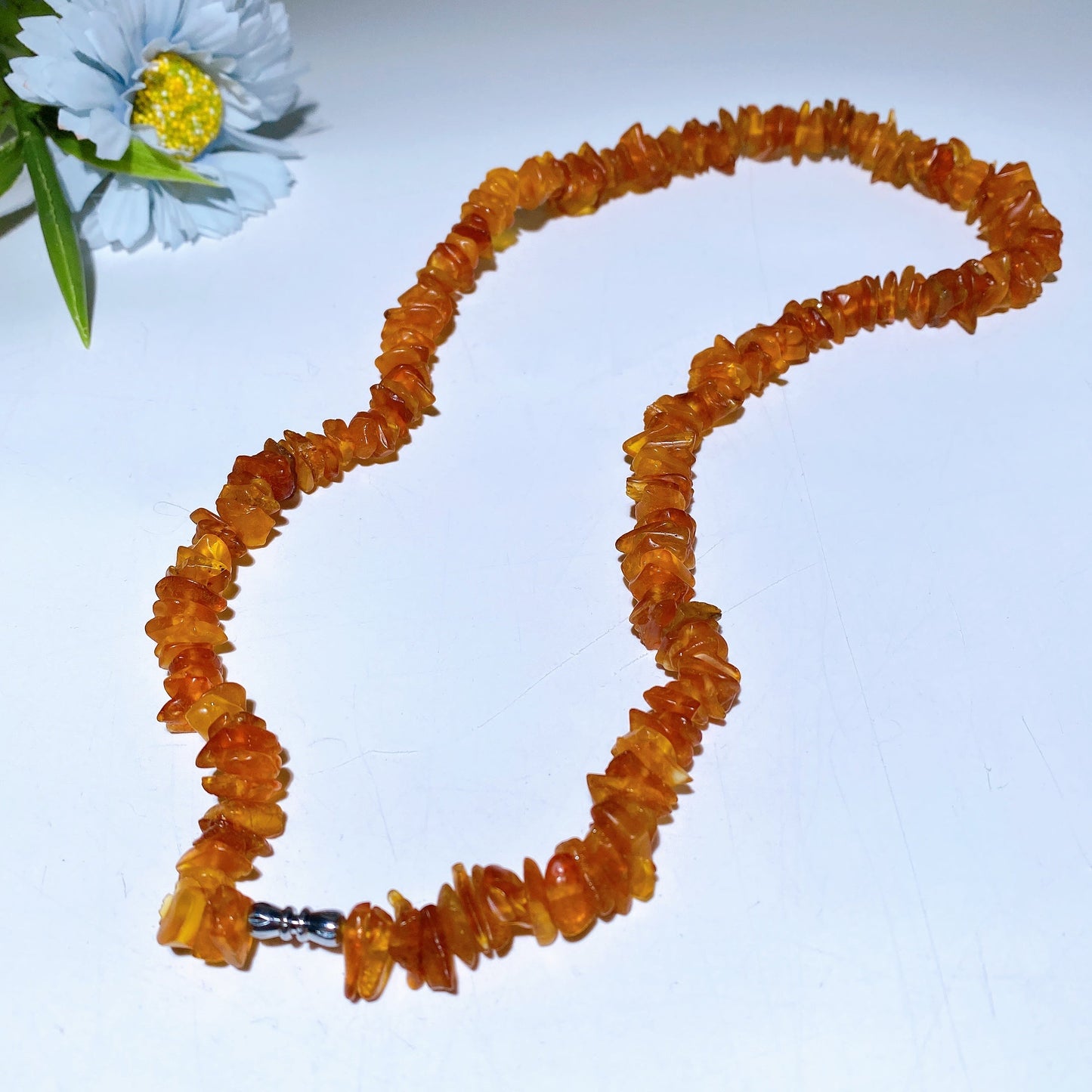 60cm Amber Chips Necklace Crystal Healing Bulk Wholesale