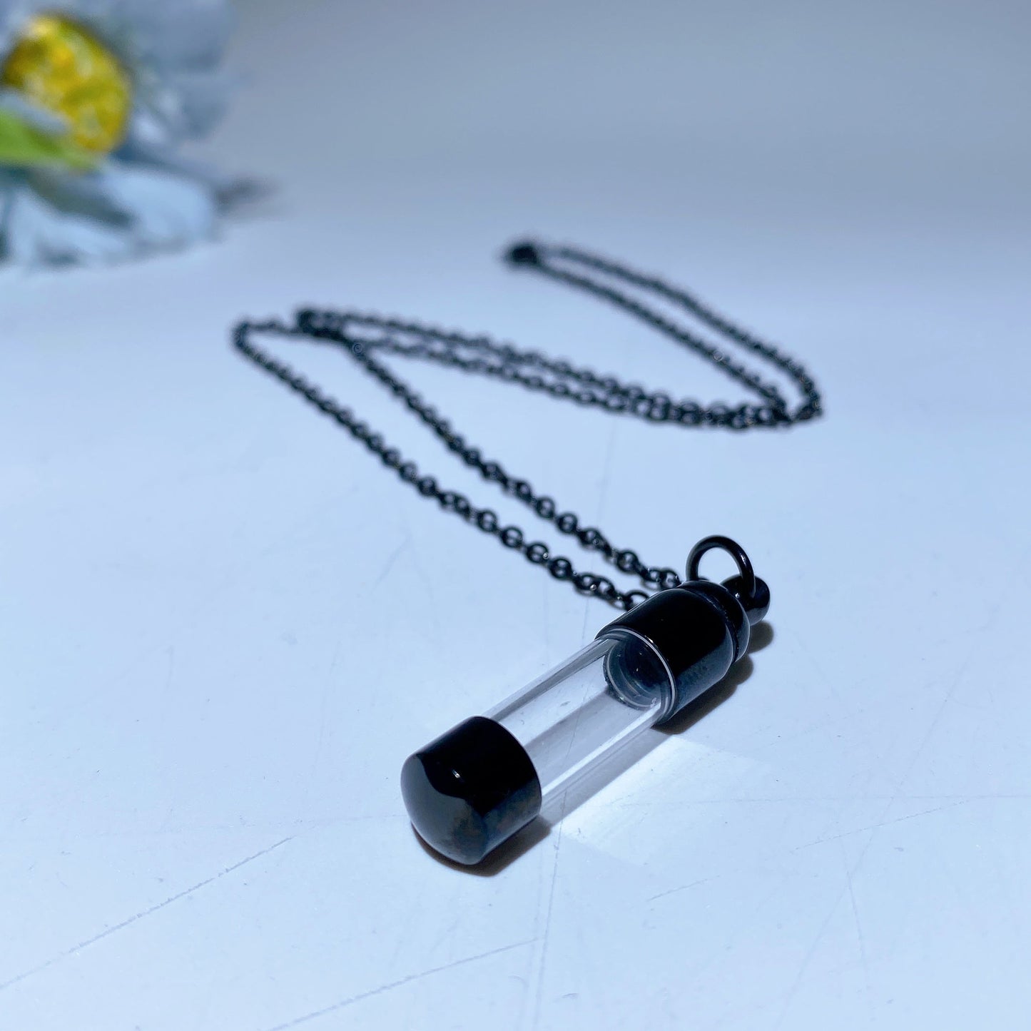 Black Golden Silver Color Crystal Jar Necklace Crystal Healing Bulk Wholesale