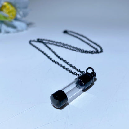Black Golden Silver Color Crystal Jar Necklace Crystal Healing Bulk Wholesale