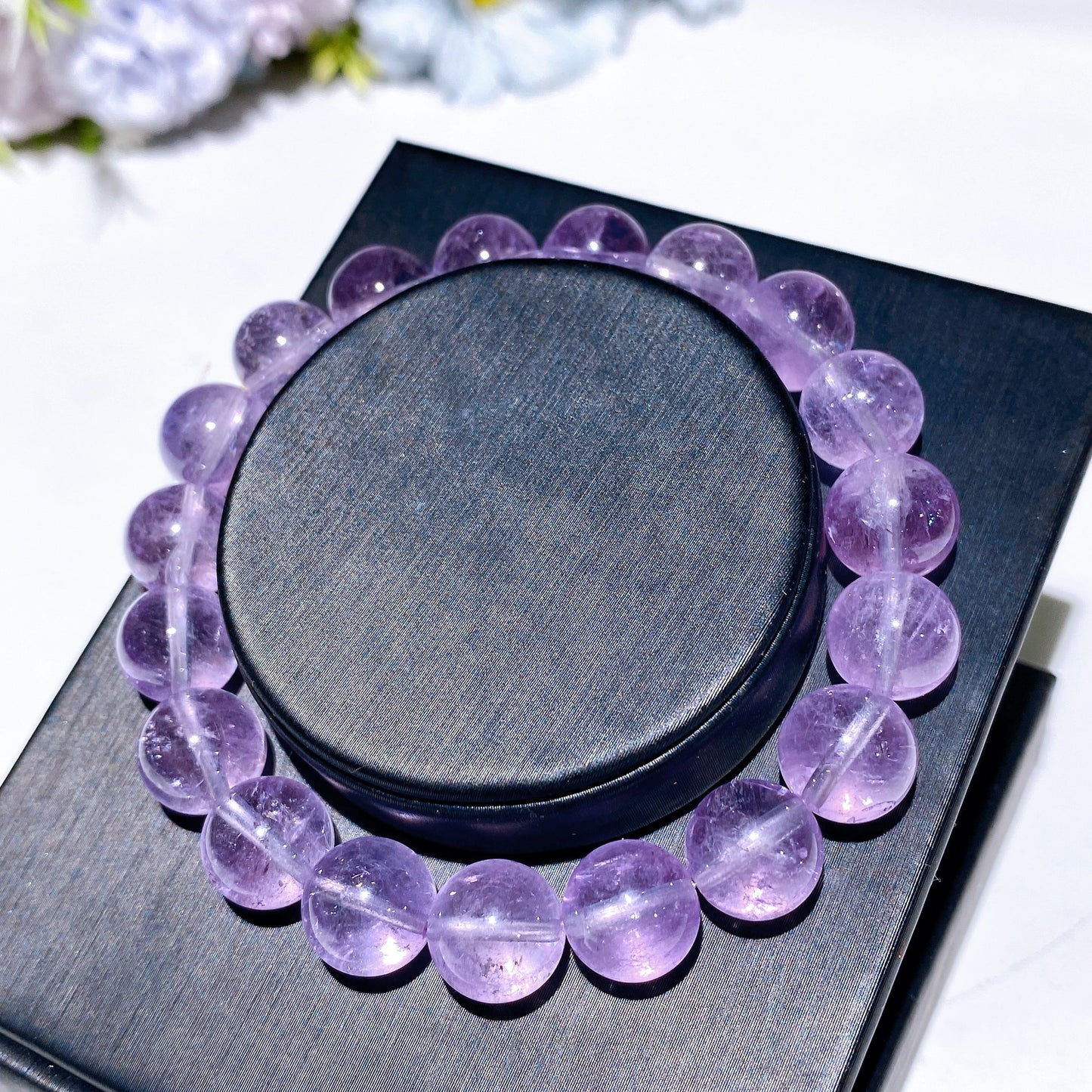 10-12mm Lavender Amethyst Bracelet Crystal Healing Bulk Wholesale