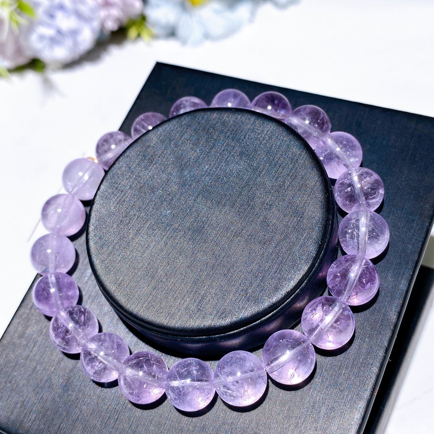 10-12mm Lavender Amethyst Bracelet Crystal Healing Bulk Wholesale