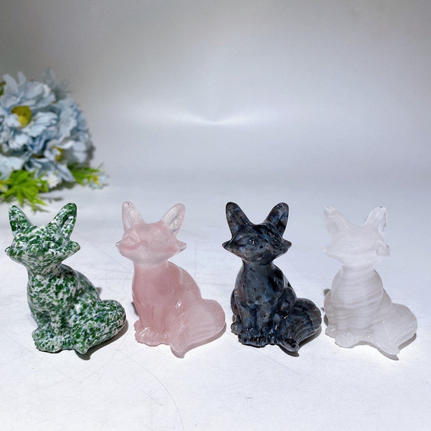 2.1"-2.3" Crystal Fox Carving Crystal Healing Bulk Wholesale