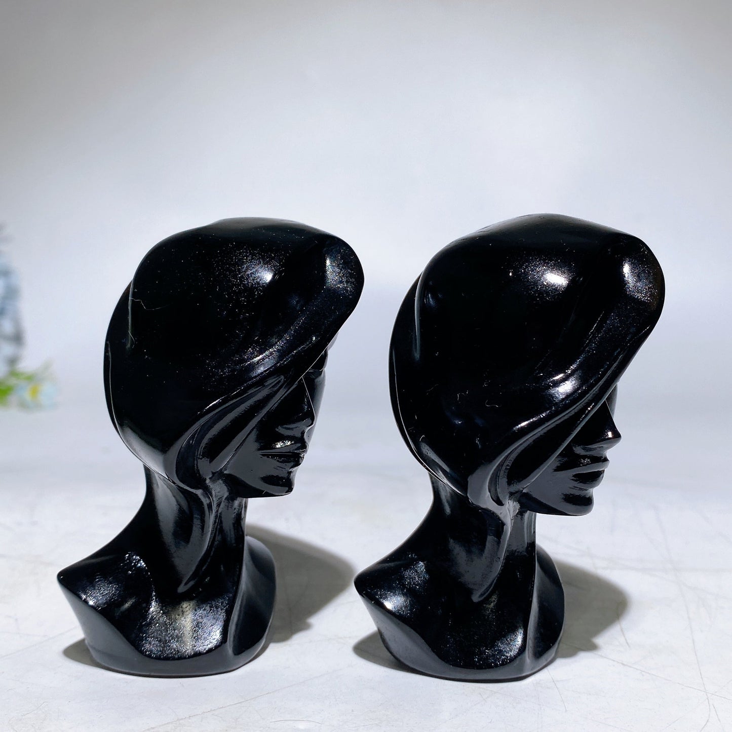 3.2" Black Obsidian Lady Carving Crystal Healing Bulk Wholesale