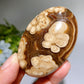 2.4" Chocolate Calcite Palm Stone Crystal Healing Bulk Wholesale