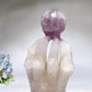 18cm Large Unique Amethyst Grow with Quartz Ghost Hand Holding Skull Carving Crystal Healing Bulk Wholesale