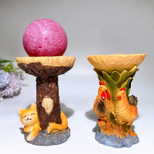 4.5" Resin Stand Crystal Healing Bulk Wholesale