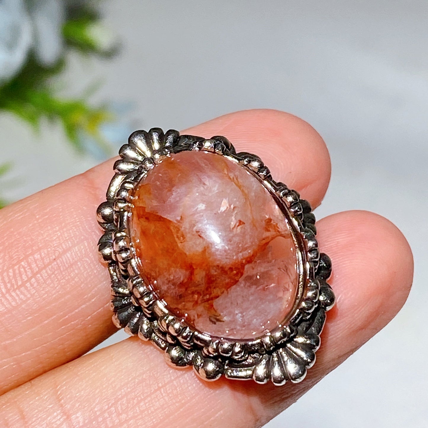 Amethyst Fire Quartz Ring Crystal Healing Bulk Wholesale
