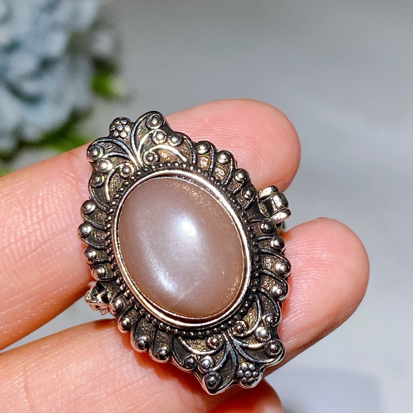 Cooper Silver Plated Crystal Poison Ring Crystal Healing Bulk Wholesale