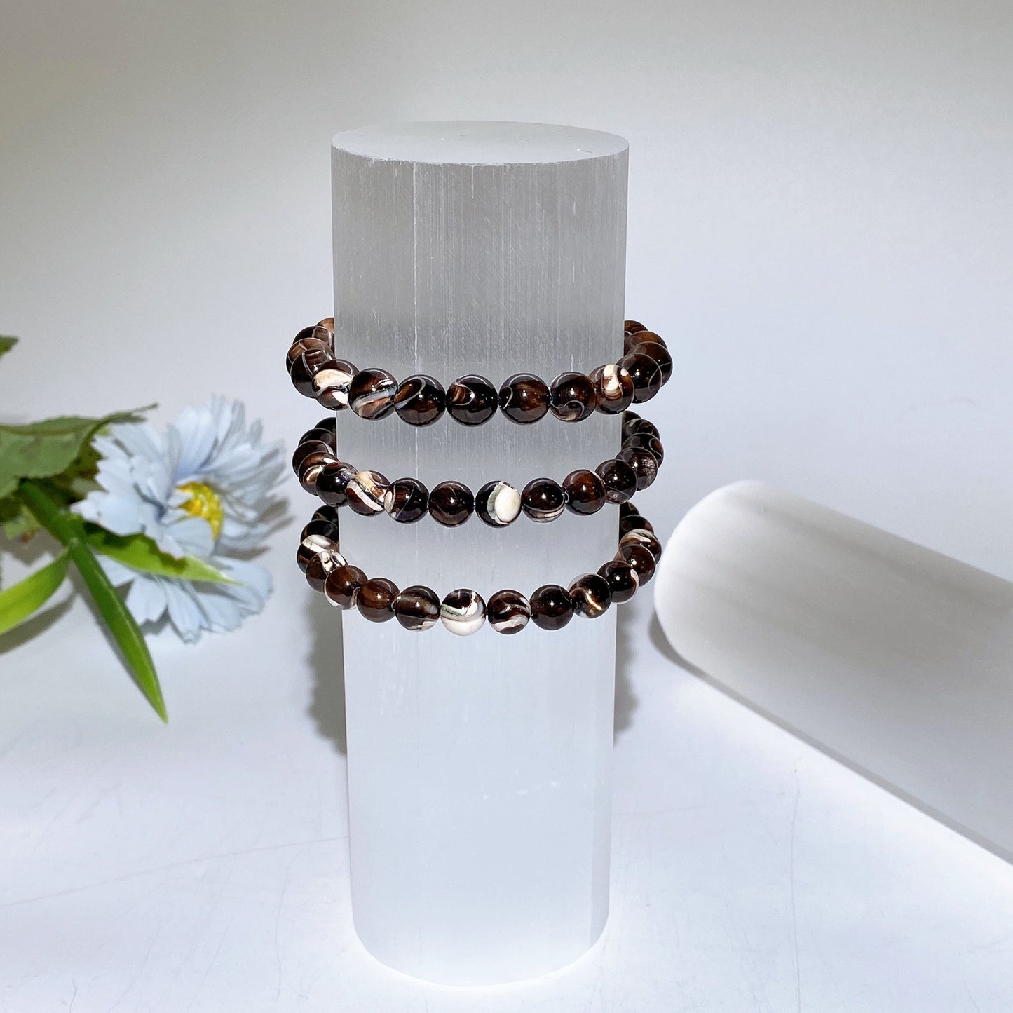15cm Selenite Cylinder Bracelet Holder Crystal Healing Bulk Wholesale