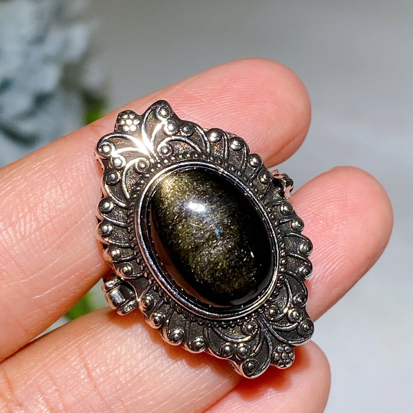 Cooper Silver Plated Crystal Poison Ring Crystal Healing Bulk Wholesale