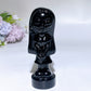 4.0" Black Obsidian Jack Skellington & Sally Carving Crystal Healing Bulk Wholesale