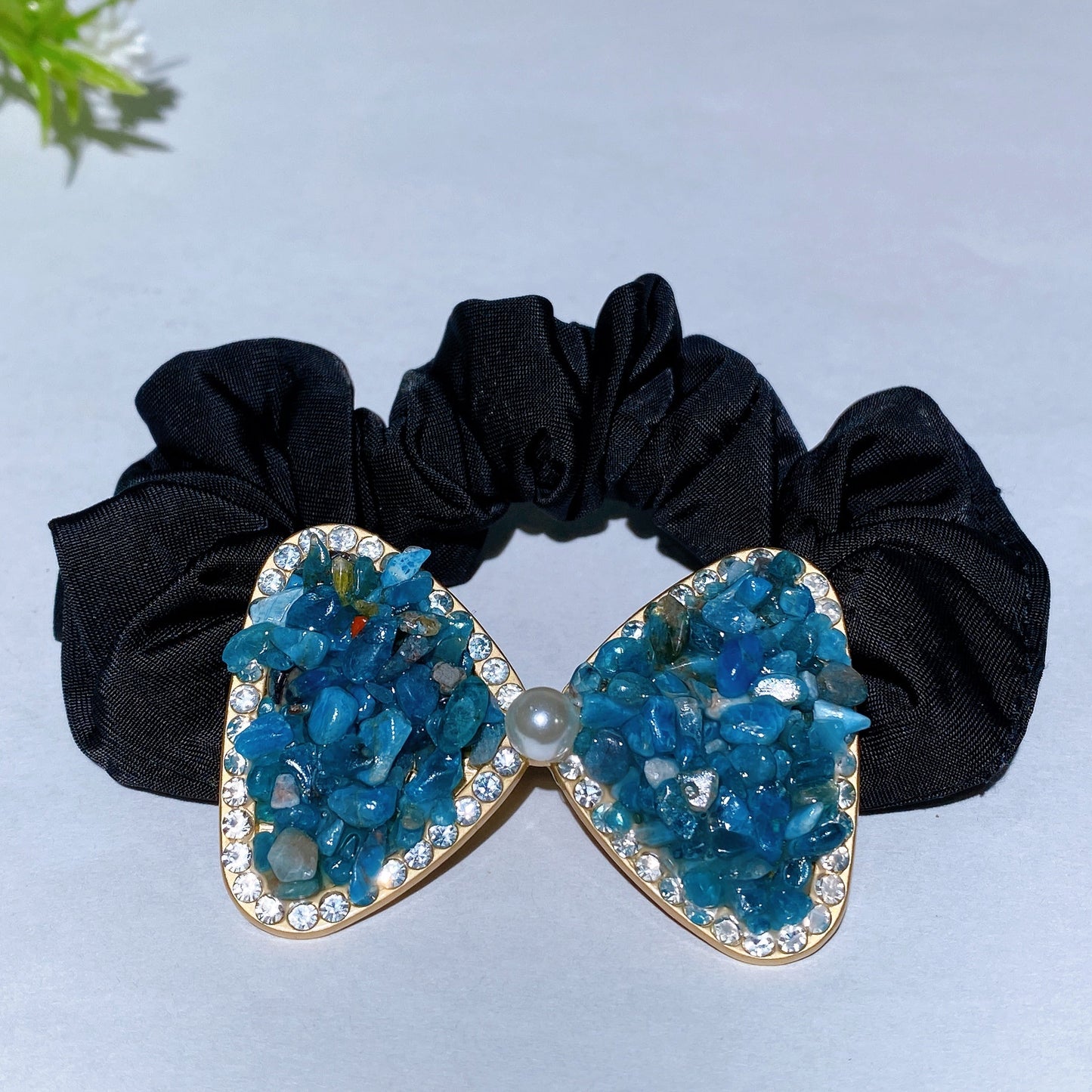 Crystal Chips Bowknot Scrunchies Crystal Healing Bulk Wholesale