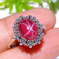 S925 Star Ruby Ring Crystal Healing Bulk Wholesale