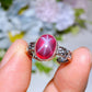 S925 Star Ruby Ring Crystal Healing Bulk Wholesale