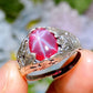 S925 Star Ruby Ring Crystal Healing Bulk Wholesale