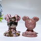 1.4" Crystal Mickey Minnie Carving Crystal Healing Bulk Wholesale