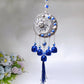 35cm Evil Eye Sun & Moon Metal Chime with Bells Hanging Ornament Crystal Healing Bulk Wholesale