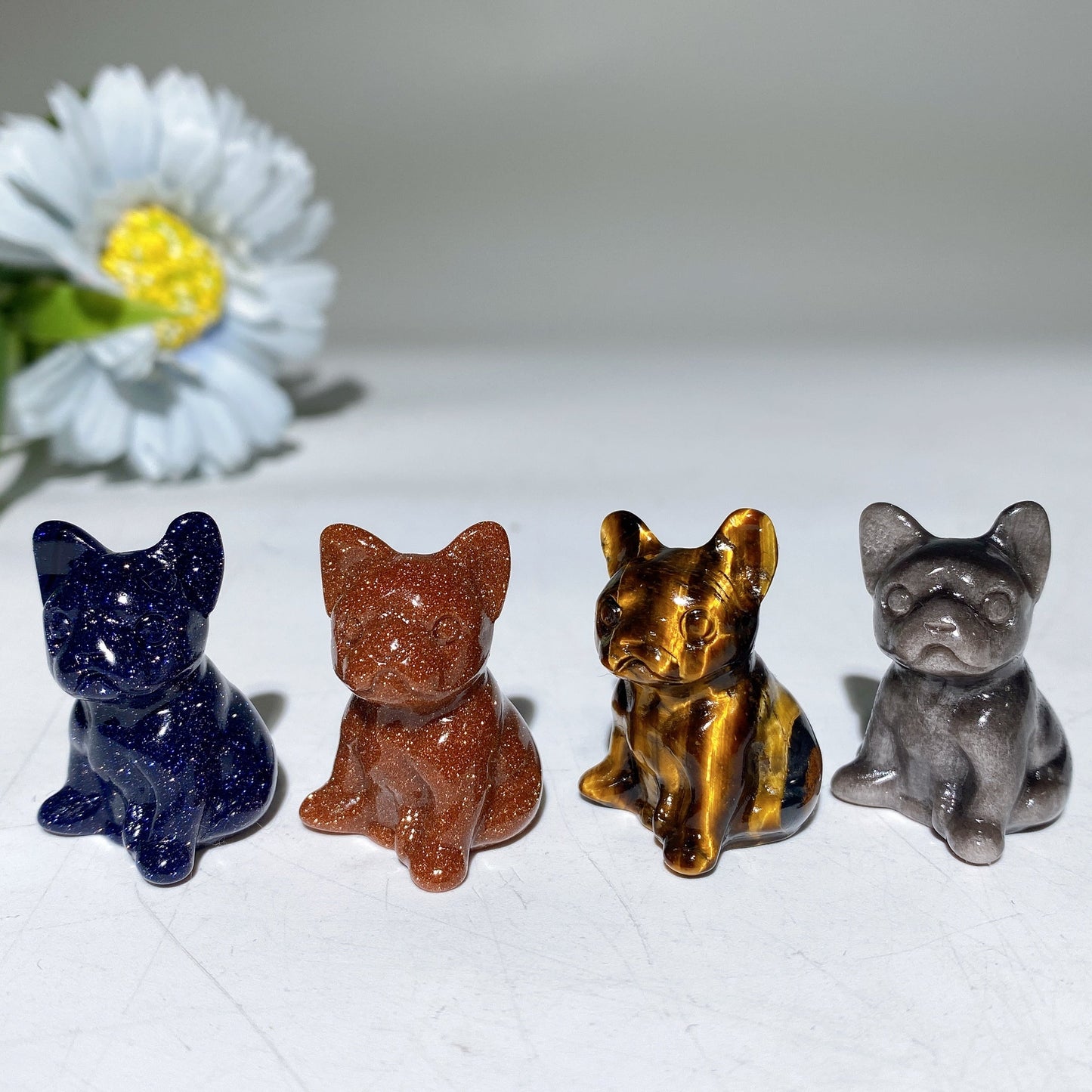 1.1" Crystal Bulldog Carvings Crystal Healing Crystal Healing Bulk Wholesale