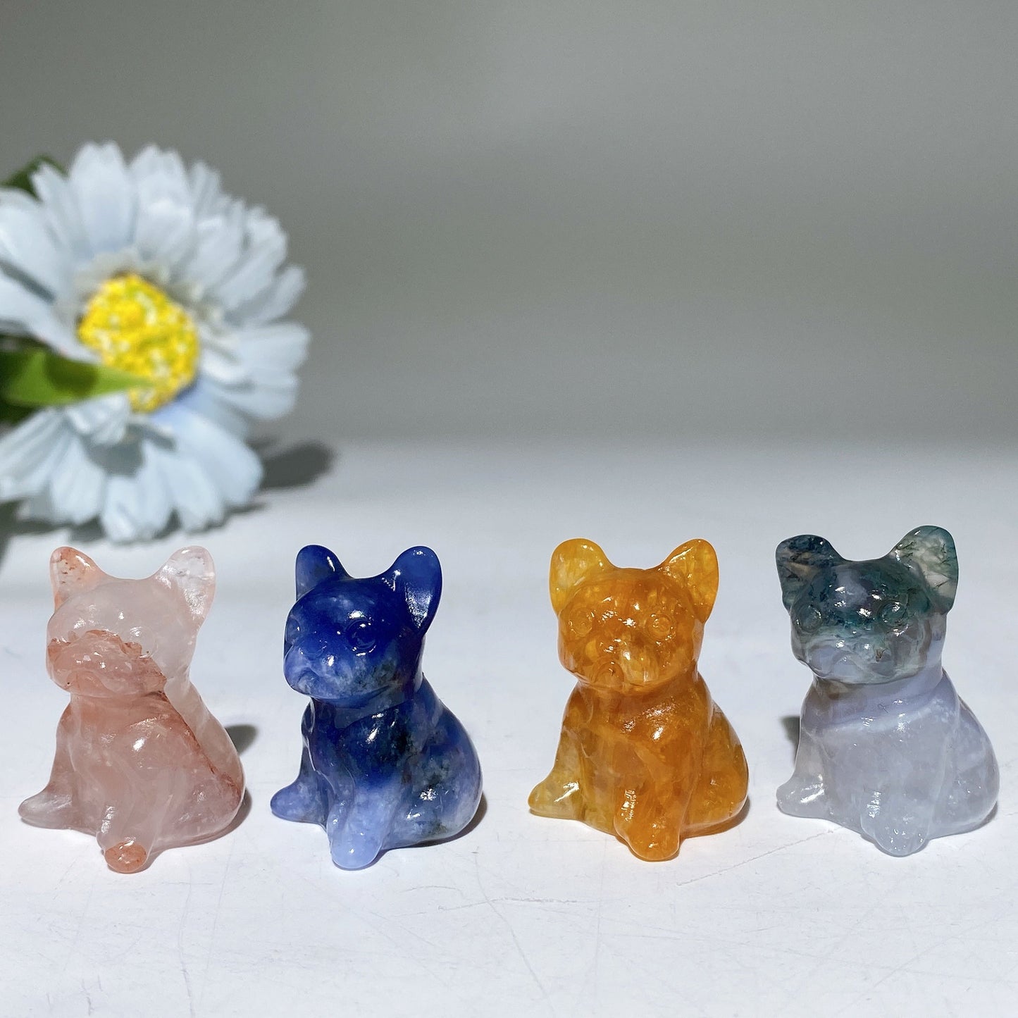 1.1" Crystal Bulldog Carvings Crystal Healing Crystal Healing Bulk Wholesale