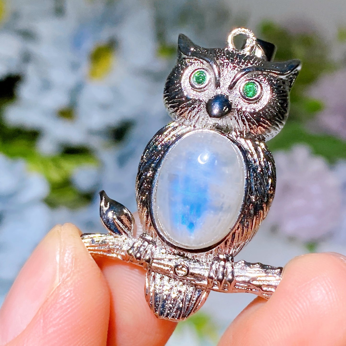 Moonstone Owl Pendant Crystal Healing Bulk Wholesale