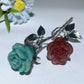 19cm Silver Stem Mixed Crystal Double Flowers Carvings Crystal Healing Bulk Wholesale