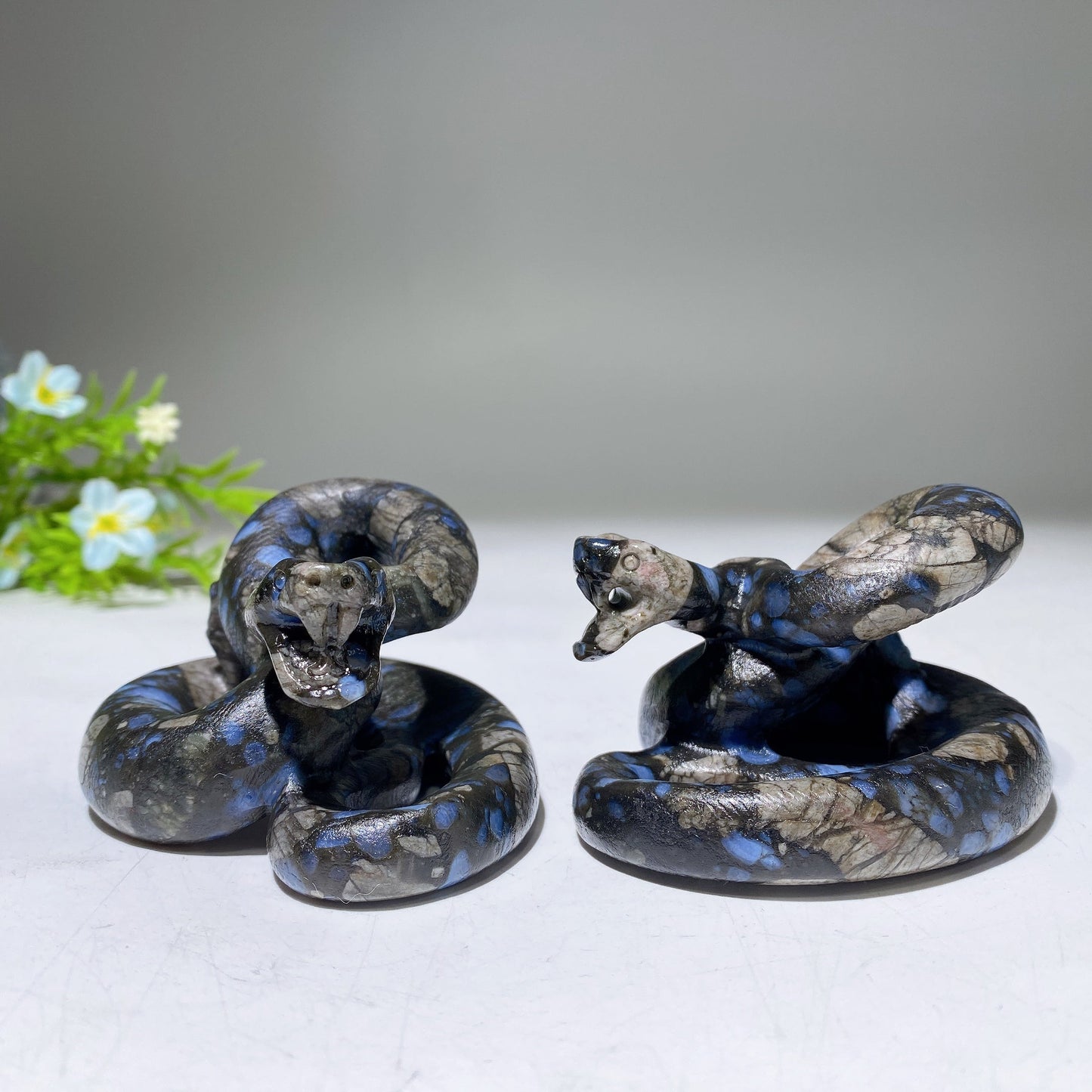 2.5" Crystal Snake Carving Crystal Healing Bulk Wholesale