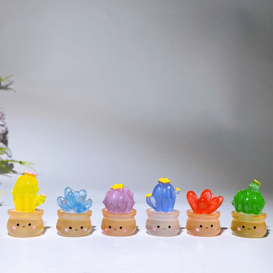 Luminous Mini Cactus Succulent Crystal Healing Bulk Wholesale