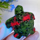 2.0" UV Reactive Ruby in Zoisite Turtle Carving Crystal Healing Bulk Wholesale