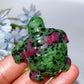 2.0" UV Reactive Ruby in Zoisite Turtle Carving Crystal Healing Bulk Wholesale